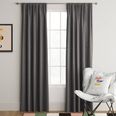  1pc Room Darkening Heathered Window Curtain Panel - Room Essentials™