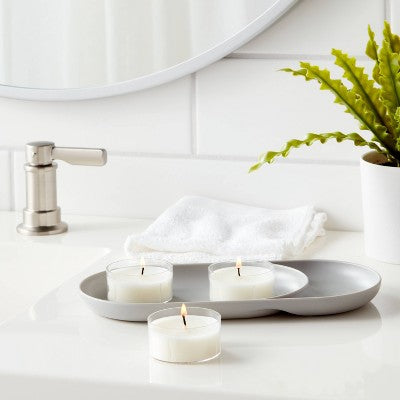 1" 12pk Unscented Jumbo Tealight Candles White - Room Essentials™: Paraffin Wax, 6.5hr Burn Time, 12ct