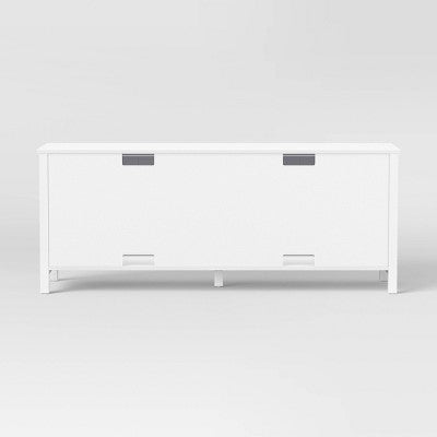  Traditional Storage TV Stand With Doors And Shelves For TVs Up To 65" Classic White - Room Essentials™