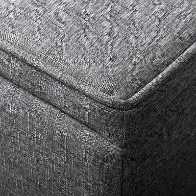  Double Storage Dorm Ottoman Dark Gray - Room Essentials™