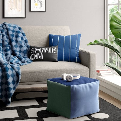 Color Block Dorm Pouf - Room Essentials™