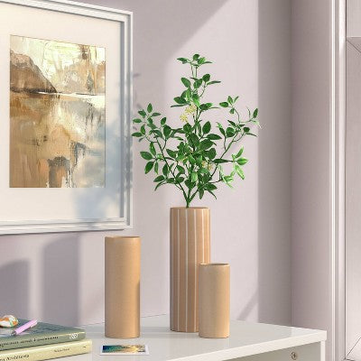 3pc Vase Set Ceramic Cylinder - Room Essentials™