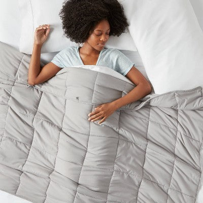  50"x70" 12lbs Weighted Blanket Gray - Room Essentials™