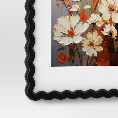  11"x14" Wavy Shape Picture Frame Black - Room Essentials™