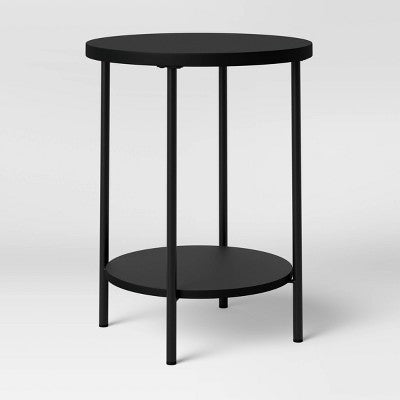  Wood And Metal Round End Table - Room Essentials™