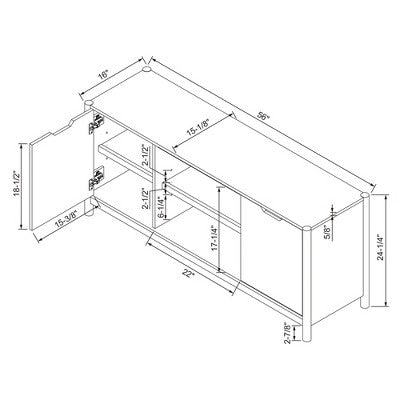  Scandi Media ,TV Stand For TVs Up To 59" Natural - Room Essentials™