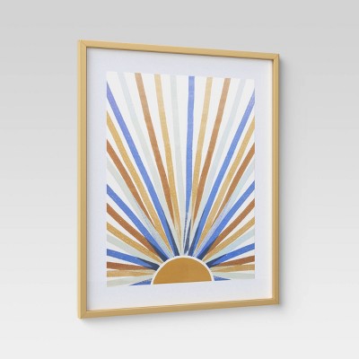  20.78" X 24.78" Matted To 16" X 20" Thin Poster Frame Brass - Room Essentials™