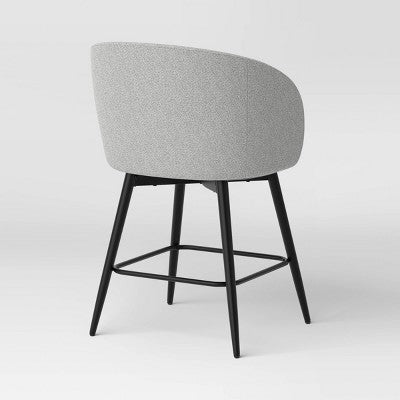  Set Of 2 Barrel Back Counter Stools With Metal Base Counter Stool Gray - Room Essentials™