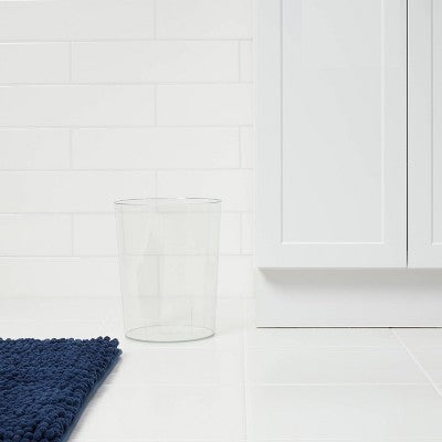 Solid Bathroom Wastebasket Clear - Room Essentials™