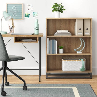  Mixed Material 3 Shelf Bookcase - Room Essentials™