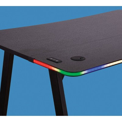 Gaming Dorm Desk With LED Lights And Headphone Holder - Room Essentials™