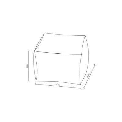  Color Block Dorm Pouf - Room Essentials™