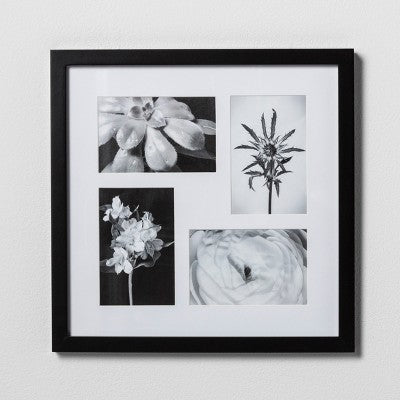  Thin Collage Frame Holds Four 4" X 6" Photos Black - Room Essentials™