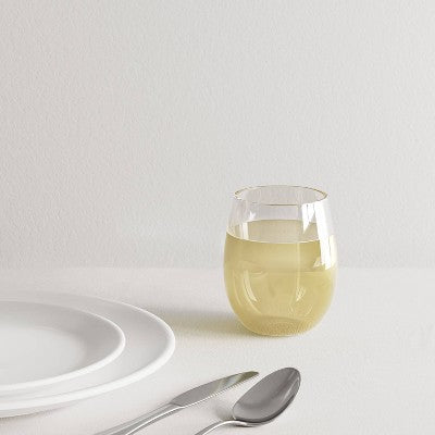  13.4oz 4pk Plastic Wine Glasses - Room Essentials™: Stemless, Outdoor, Dishwasher-Safe, Clear Drinkware