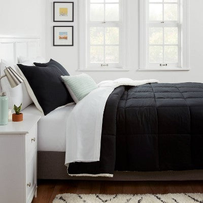  Sherpa Washed Microfiber Reversible Comforter - Room Essentials™