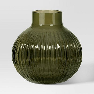  Ribbed Round Vase - Room Essentials™