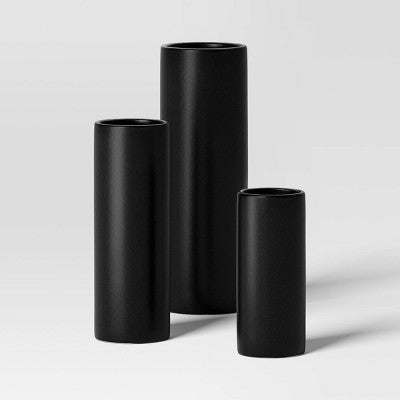  3pc Vase Set Ceramic Cylinder - Room Essentials™