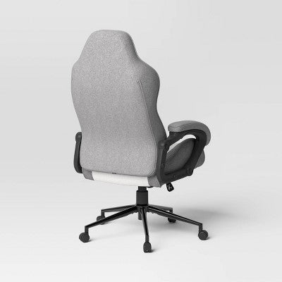  Swivel Dorm Gaming Chair Gray - Room Essentials™: Upholstered Computer Desk Chair, Adjustable, Fixed Arms