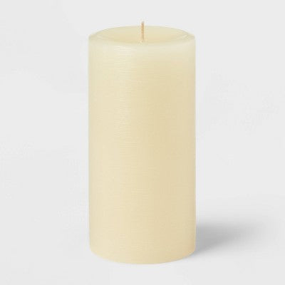  3" X 6" Unscented Candle Cream - Room Essentials™: Paraffin Wax, 90hr Burn Time, Single Wick