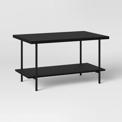  Wood And Metal Coffee Table With Storage Shelf - Room Essentials™