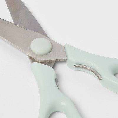 Kitchen Shears Mint Green - Room Essentials™: Stainless Steel Blade, Hand Wash, 3" Blade, ABS Handle, Kitchen Scissors
