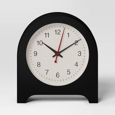 6" Arch Table Clock Black - Room Essentials™
