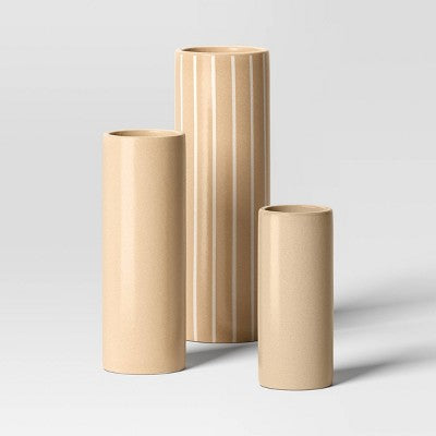  3pc Vase Set Ceramic Cylinder - Room Essentials™
