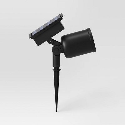  Short Solar LED Outdoor Spot Light Matte Black - Room Essentials™