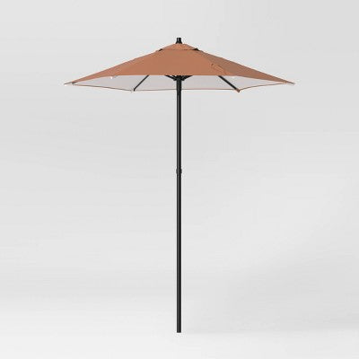  6' Round Outdoor Patio Market Umbrella With Black Pole - Room Essentials™