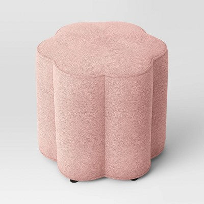  Scalloped Upholstered Ottoman - Room Essentials™
