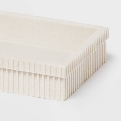  Ribbed Bath Tray White - Room Essentials™