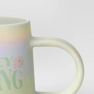  16oz Stoneware Low Key Thriving Mug - Room Essentials™: Coffee Cup, Microwave & Dishwasher Safe Drinkware