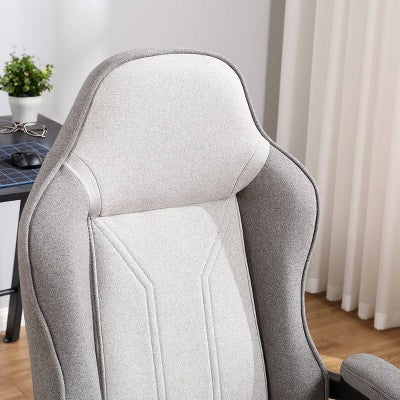  Swivel Dorm Gaming Chair Gray - Room Essentials™: Upholstered Computer Desk Chair, Adjustable, Fixed Arms