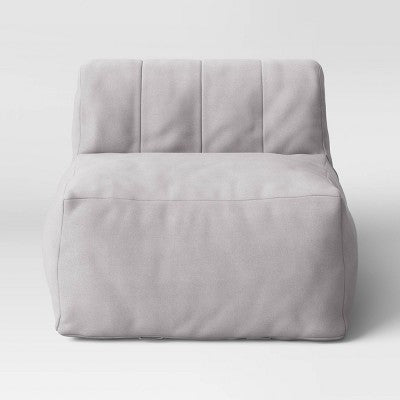  Modular Dorm Bean Bag Section Sofa Armless Gray - Room Essentials™