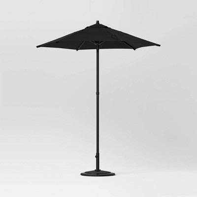  6' Round Outdoor Patio Market Umbrella With Black Pole - Room Essentials™