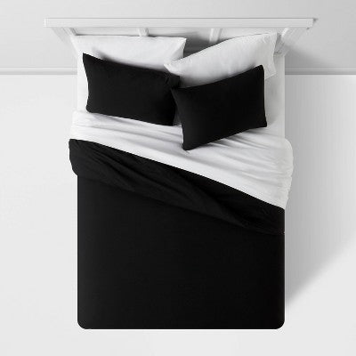  Microfiber Textured Duvet Cover & Sham Set - Room Essentials™