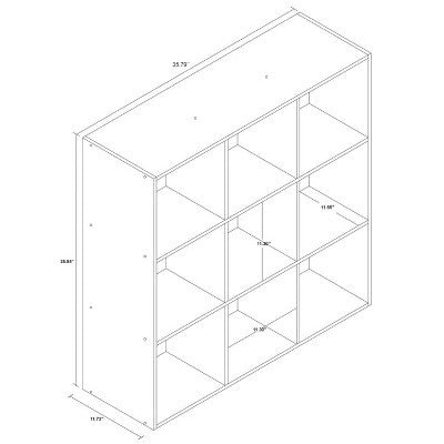  11" 9 Cube Organizer Shelf - Room Essentials