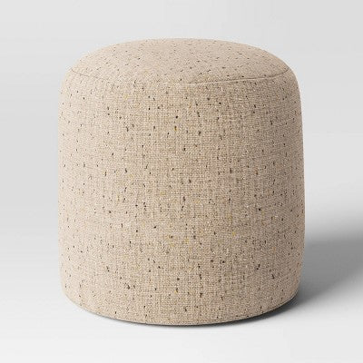  Speckled Pouf Ottoman Speckled Beige- Room Essentials™
