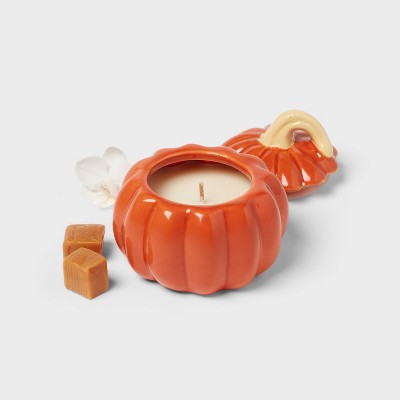  Pumpkin Figural Ceramic Strawberry Pumpkin Jar Candle - Room Essentials™