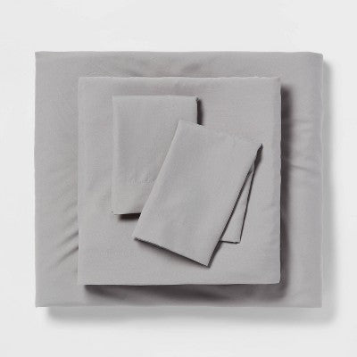  Stripe Microfiber Reversible Comforter & Sheet Set Gray - Room Essentials™