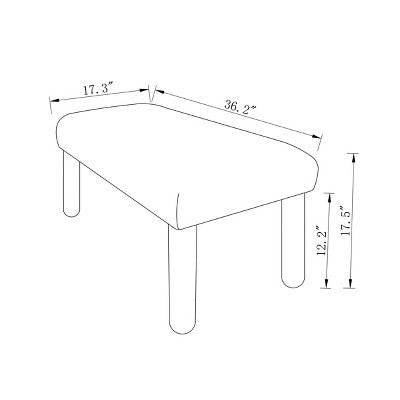  Upholstered Bench Rust Boucle - Room Essentials™