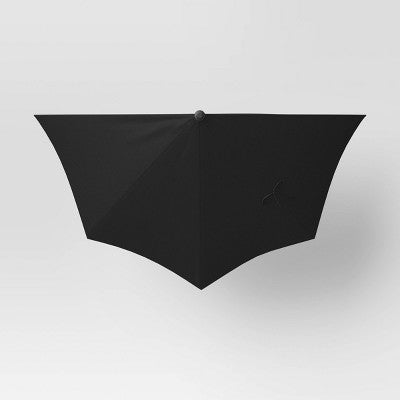  7.813'x8.83' Half Circle Patio Umbrella - Black Pole - Room Essentials™