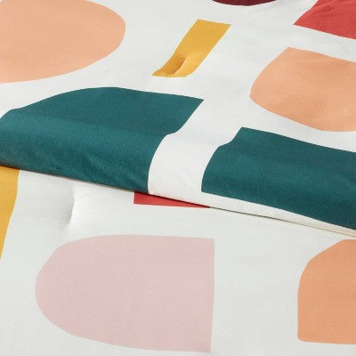  Savor Microfiber Reversible Comforter & Sheets Set Pink/Off White/Green - Room Essentials™