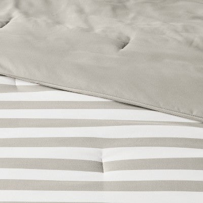  Microfiber Stripe Reversible Comforter - Room Essentials™