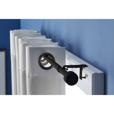  Easy Hang Frame Mount Curtain Rod Set Black - Room Essentials™