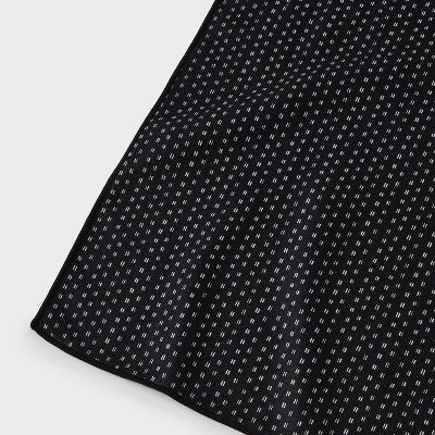 Quick Dry Dotted Striped Waffle Towel Black - Room Essentials™