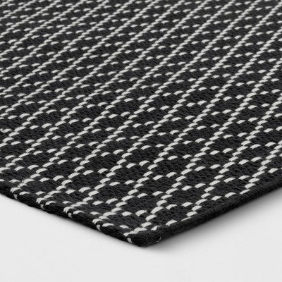  4'x5'6" Small Diamond Area Rug Charcoal Gray - Room Essentials™