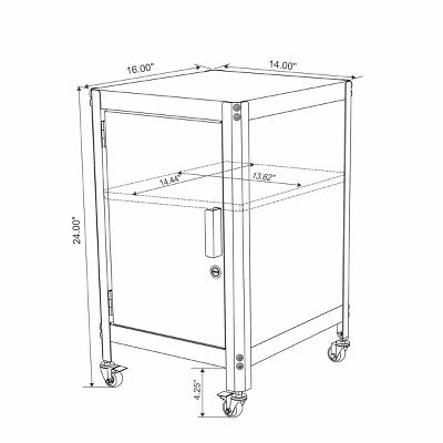  Metal Rolling Locker Dorm Storage Cabinet With Lock- Room Essentials™
