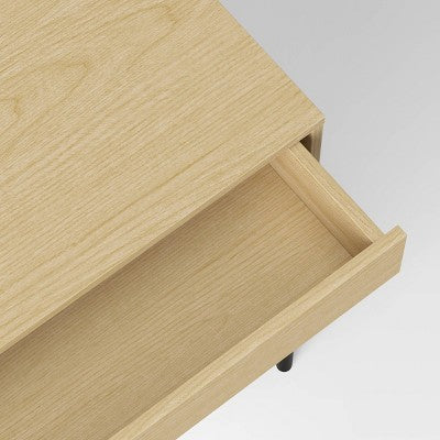  Wood And Metal Dorm Writing Desk With Storage Drawer - Room Essentials™