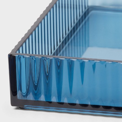  Ribbed Tray Blue - Room Essentials™
